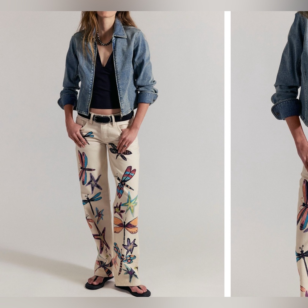 NWT Free People We The Free Tennessee Low-Rise Illusions Jeans - dragonfly - 25 - Picture 4 of 11